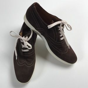 Mike Konos brown suede shoes